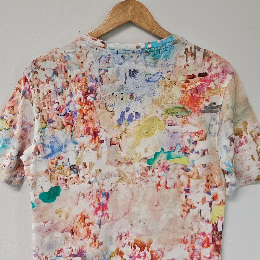 Robert Graham T-Shirt XS Mens Beach Graphic Print Watercolor Artsy Cruise Resort - Picture 11 of 11